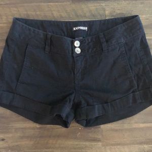 Express Black Cuffed shorts